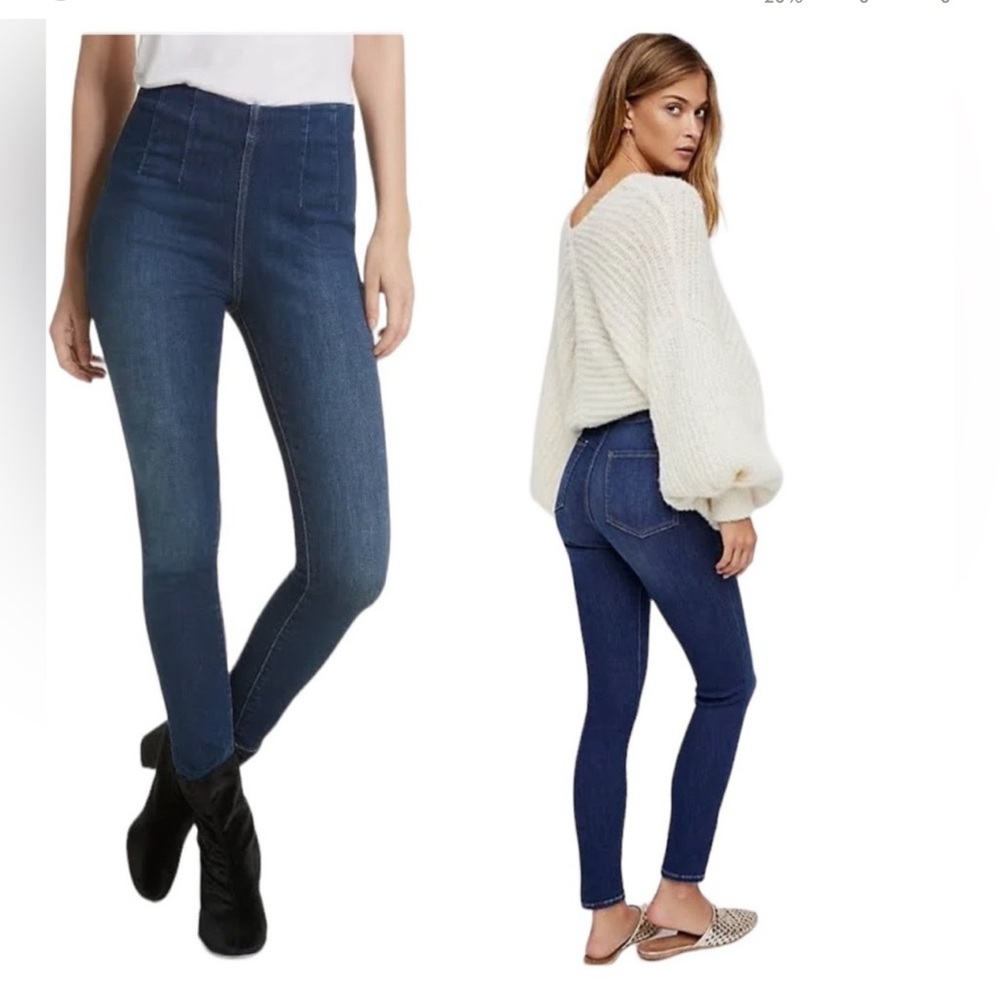 Free People - Denim Elastic Waist Jeans - brand new condition! 👖